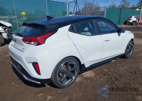 2020 Hyundai Veloster Turbo Ultimate z USA, uszkodzony, nr VIN KMHTH6AB1LU021201